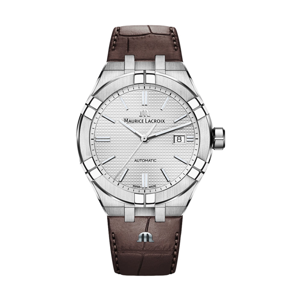 AIKON Automatic Silver Dial Men's Watch - Luxury Stainless Steel Dress Watch for Business & Formal Occasions