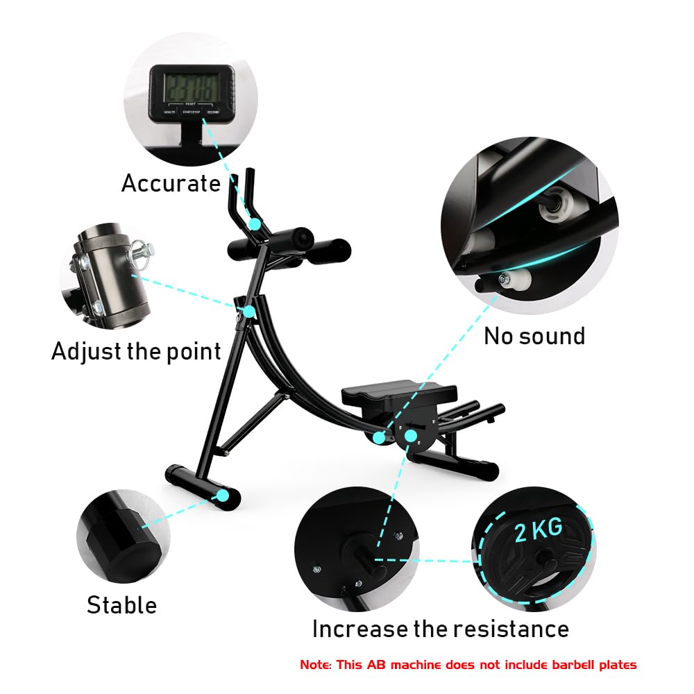 Panda Eye Ab Workout Machine - Adjustable Foldable Abdominal Trainer for Core Strength Training | Perfect for Home Gym & Fitness Enthusiasts