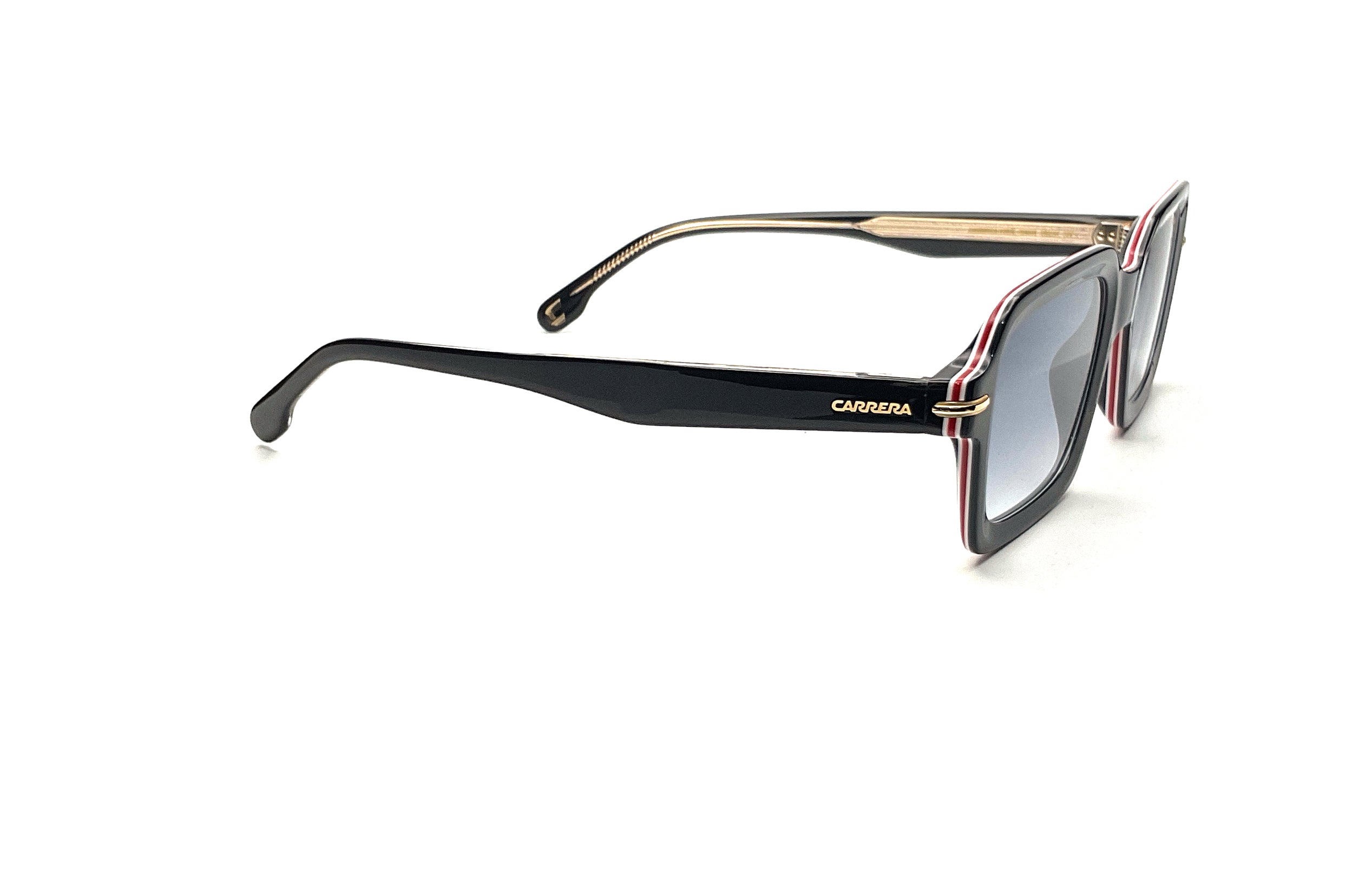 Carrera 358 Sunglasses - Black Gold Frame - UV Protection - Polarized Lenses for Driving, Running & Outdoor Activities