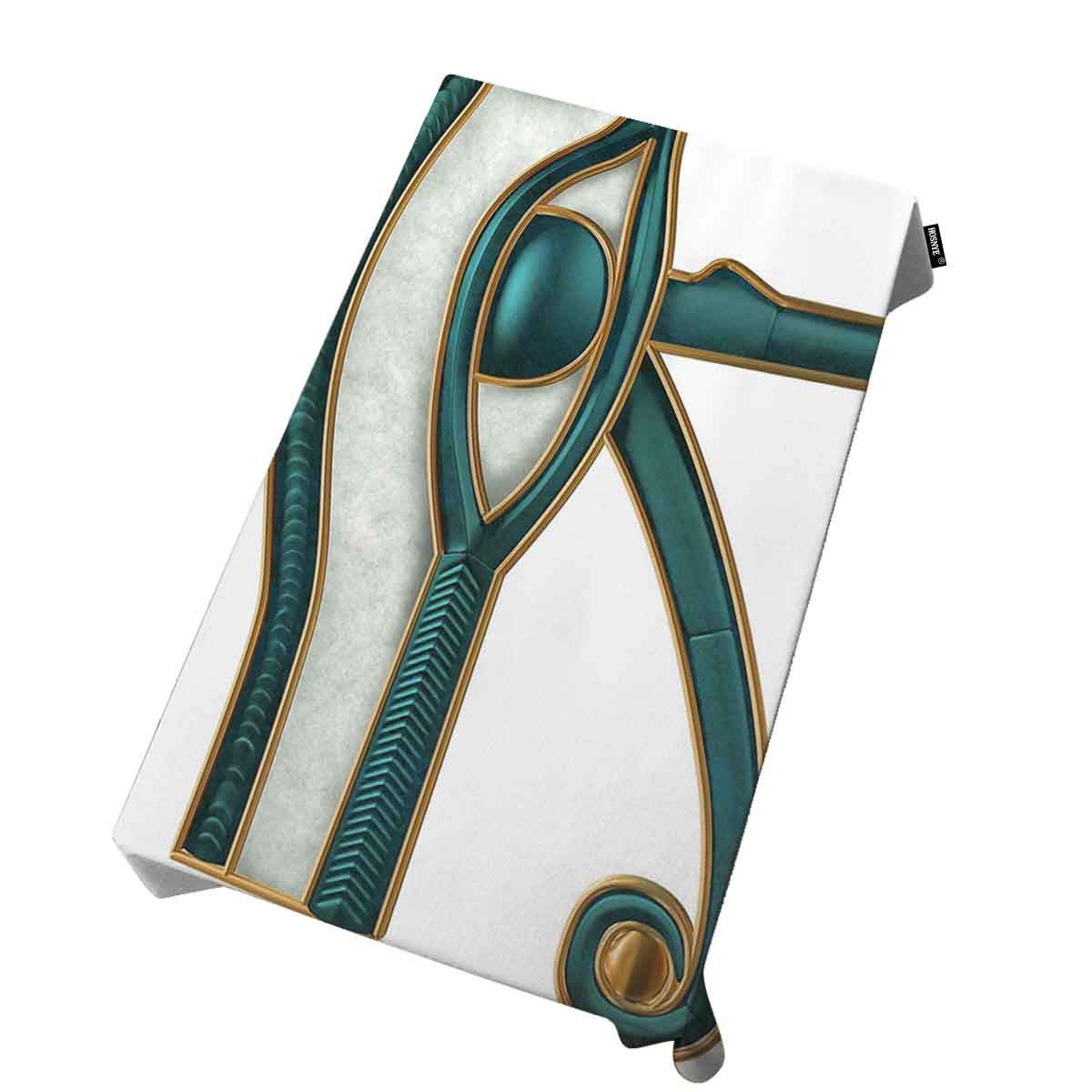 Premium Egyptian Eye of Horus Tablecloth - 52x70 Inch Rectangle Fabric for Kitchen, Dining, Wedding & Holiday Parties - Ancient Symbol Protection Design for Home Decor & Special Events