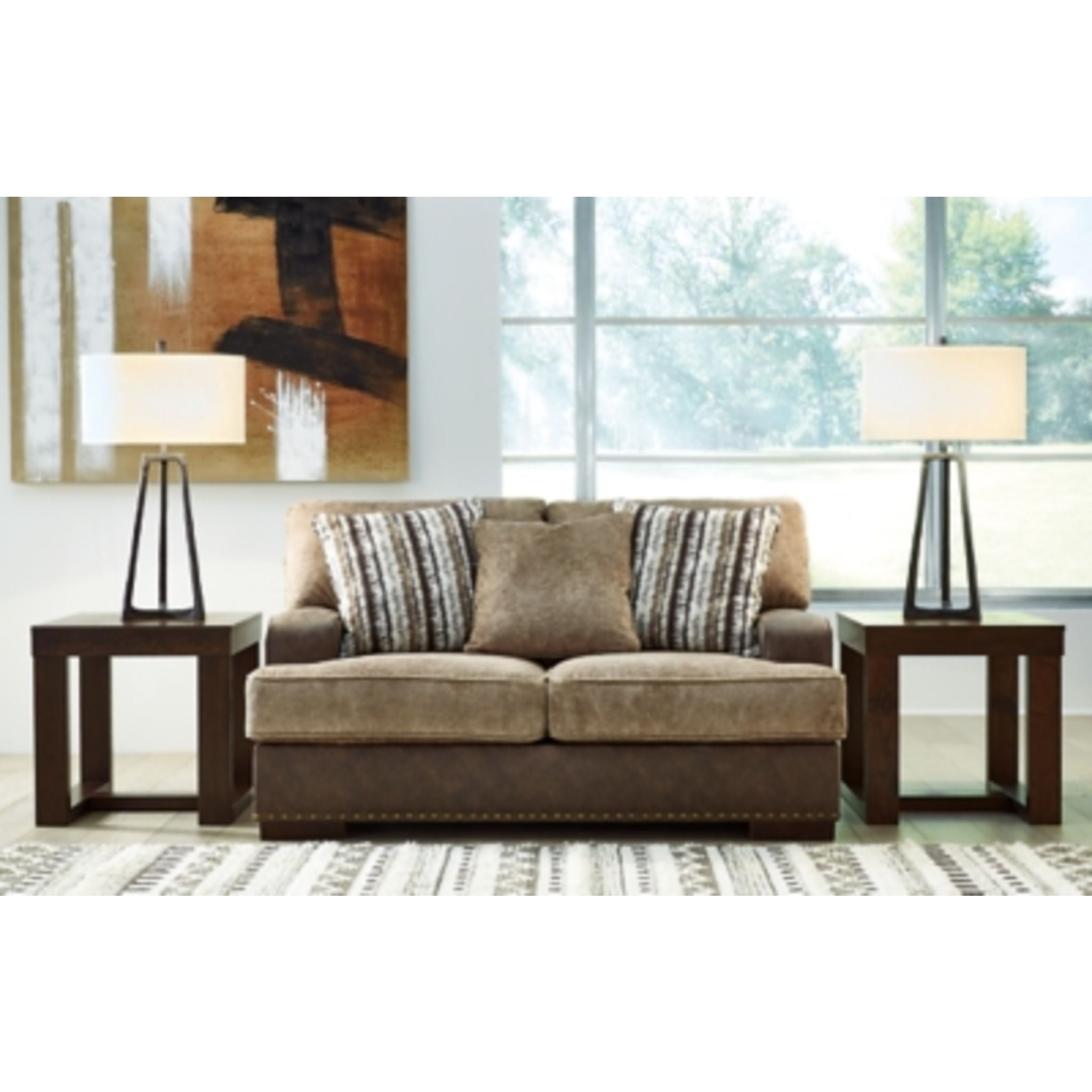 Comfortable Alesbury Loveseat in Chocolate Brown - Perfect for Living Room, Lounge, and Small Spaces