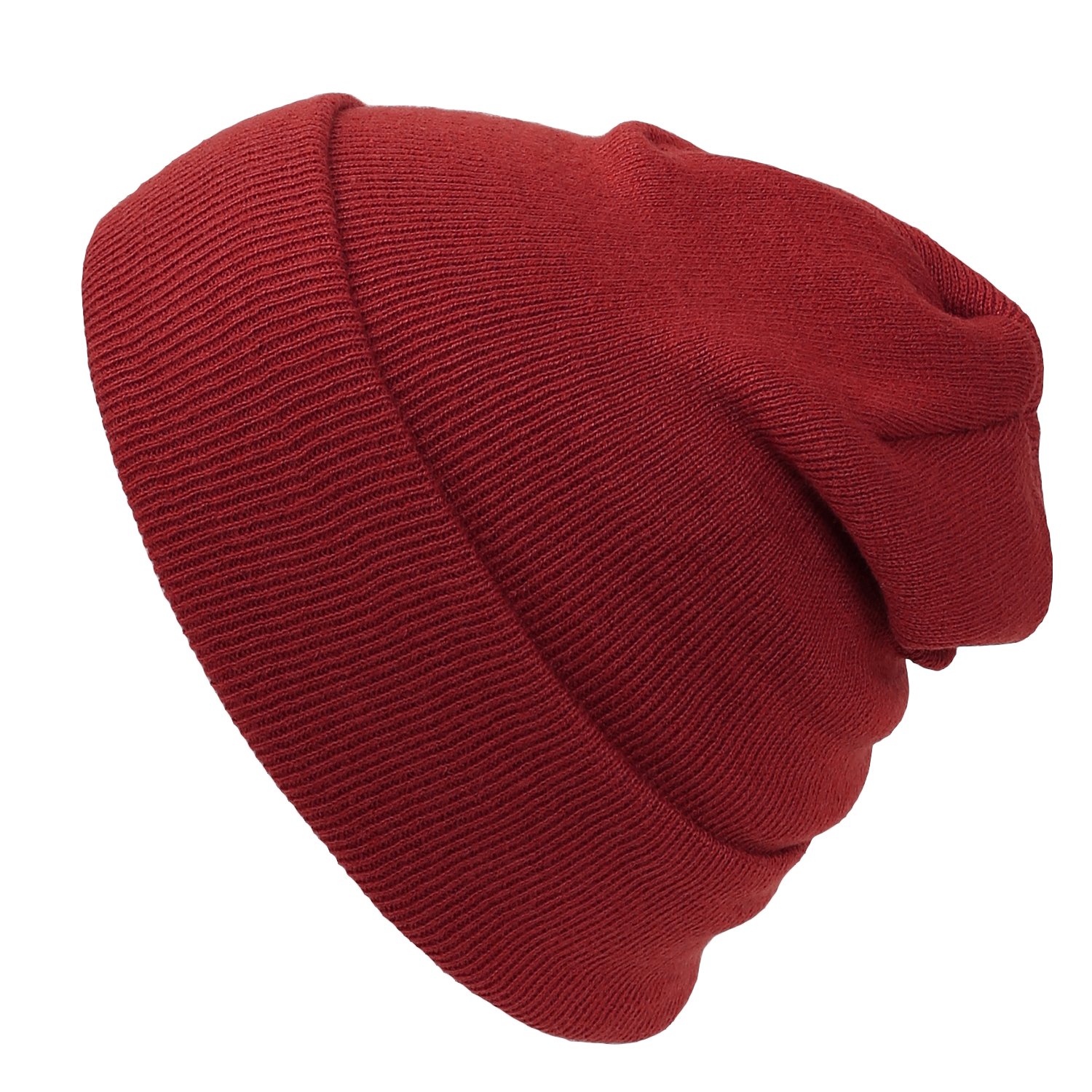 Cap911 Unisex Plain 12 Inch Long Beanie for Men & Women - Soft Winter Knit Hat in Multiple Colors - Perfect for Skiing, Snowboarding & Cold Weather Activities