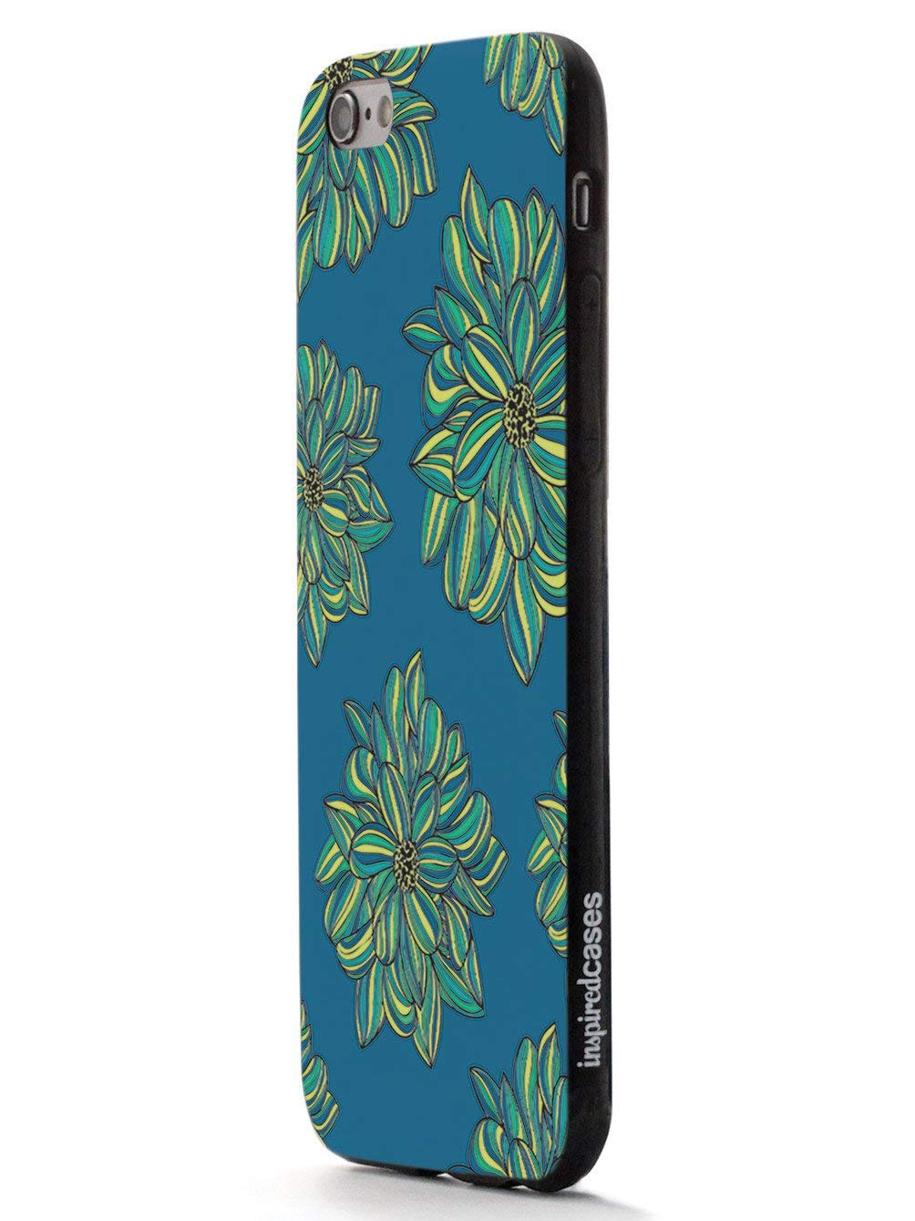 Inspired Cases - iPhone 8 Case with 3D Textured Protection - Blue Floral Design Phone Cover for Apple iPhone 8 - Perfect for Everyday Use, Work & Travel