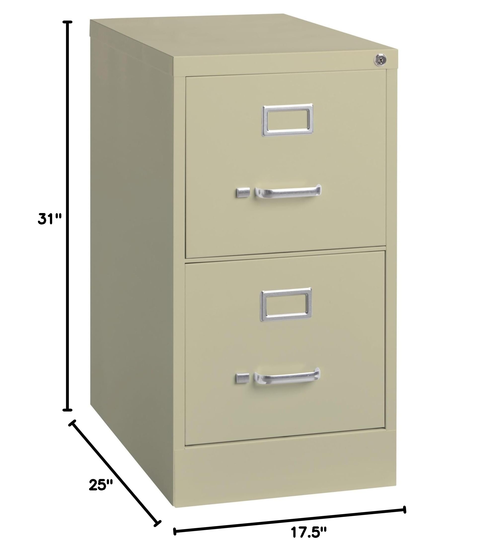 Lorell LLR42290 2-Drawer Vertical File Cabinet - 15