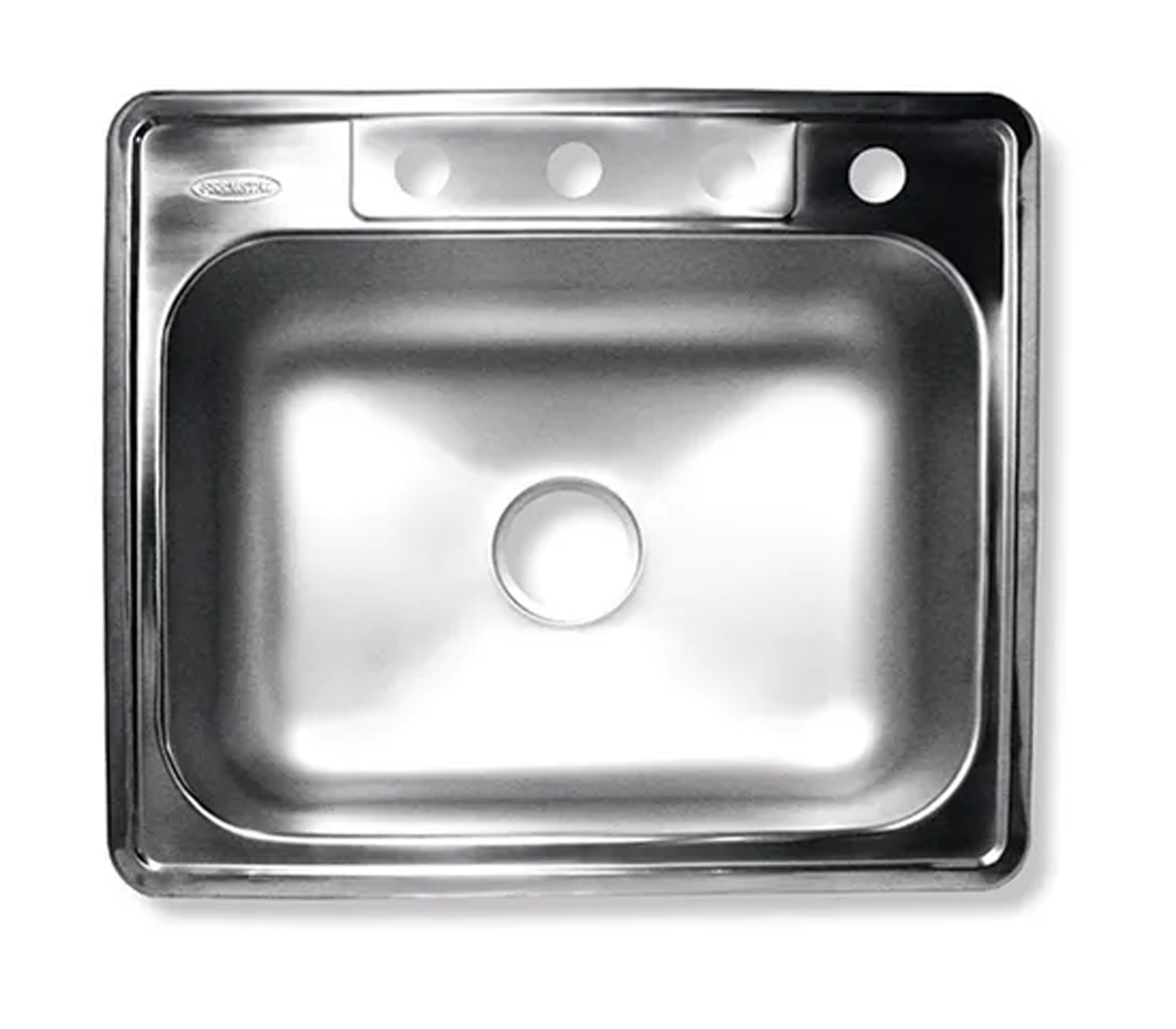 64x56cm Stainless Steel Kitchen Sink with Drainboard - Durable Fermetal Single Bowl Sink for Modern Kitchens, Restaurants & Food Prep Areas