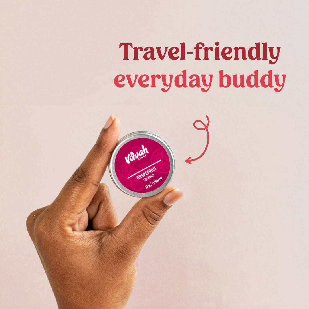 Best Grapefruit Lip Balm for Dry Lips - Natural Moisturizing & Long-Lasting Hydration - Perfect for Winter, Travel & Daily Use