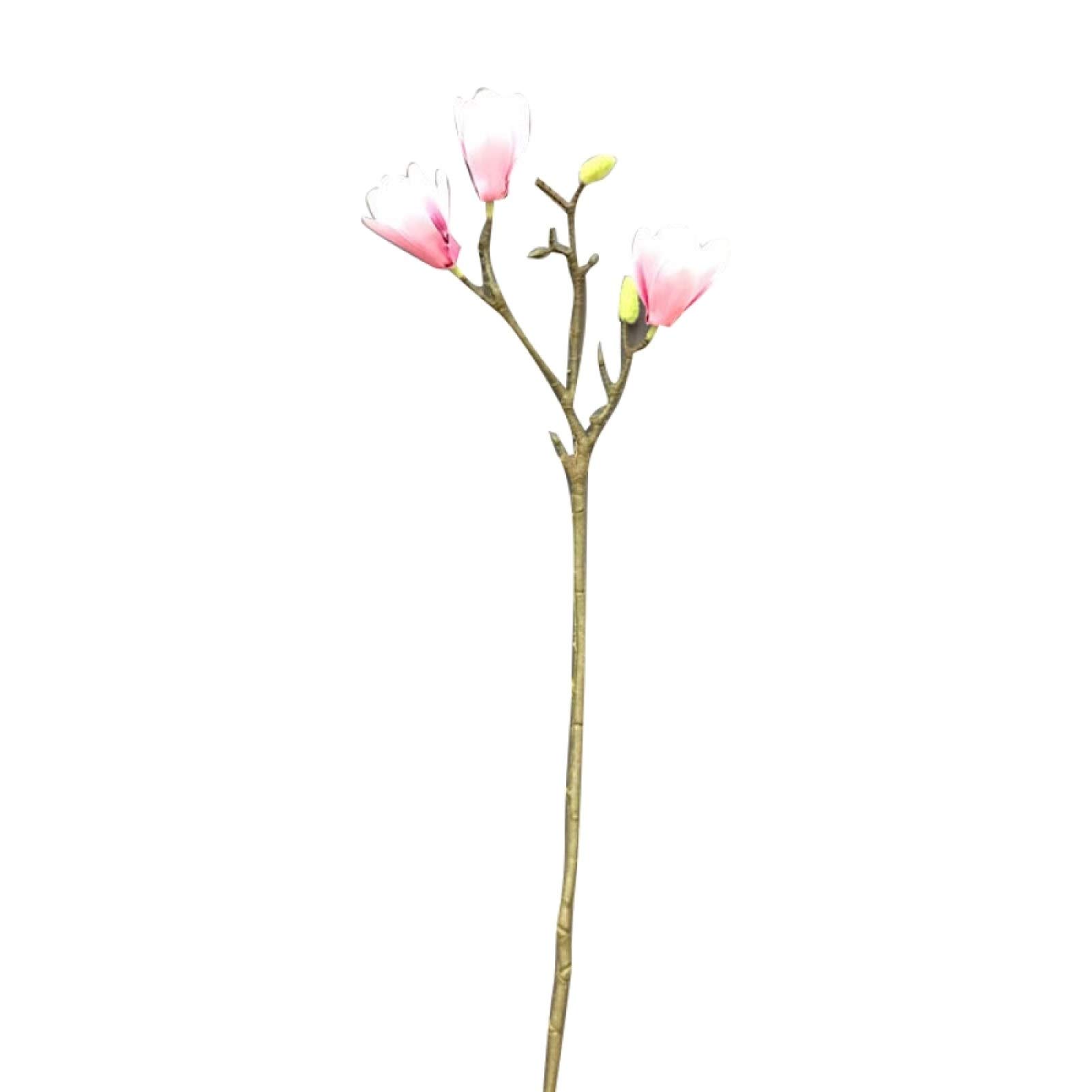 1Pc Artificial Magnolia Flower - Light Pink Silk Fake Flower for Home Dining Room Decor, Wedding Centerpiece, Party Table Decoration | Perfect for Spring Decor, Farmhouse Style, and Event Styling
