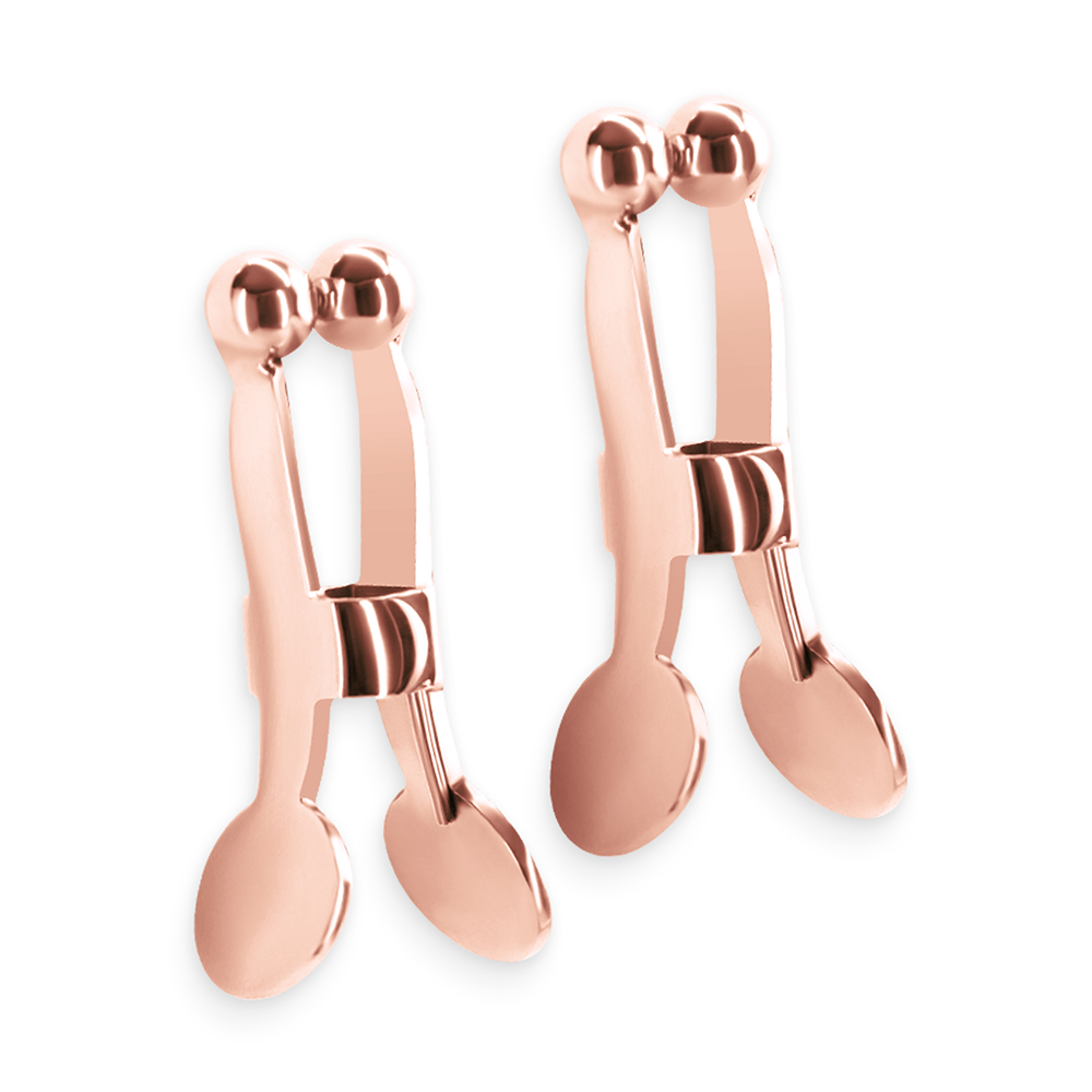 Stainless Steel Nipple Clamps with Metal Beads - Adjustable BDSM Bondage Toy for Sensual Play & Couples Intimacy