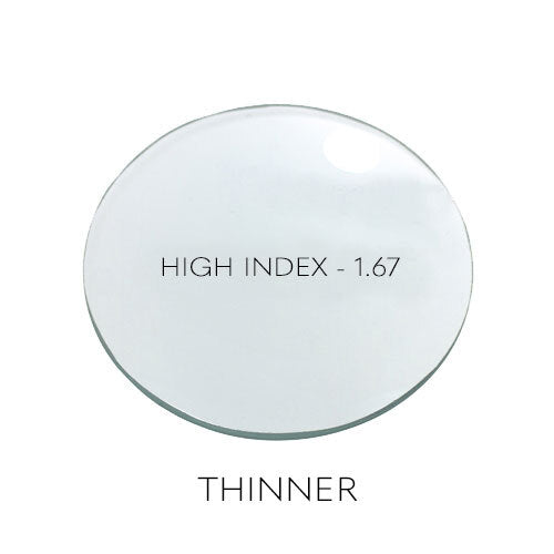 High Index 1.67 Single Vision Clear Blue Light Blocking Glasses - Reduce Eye Strain for Computer Work & Digital Screen Use