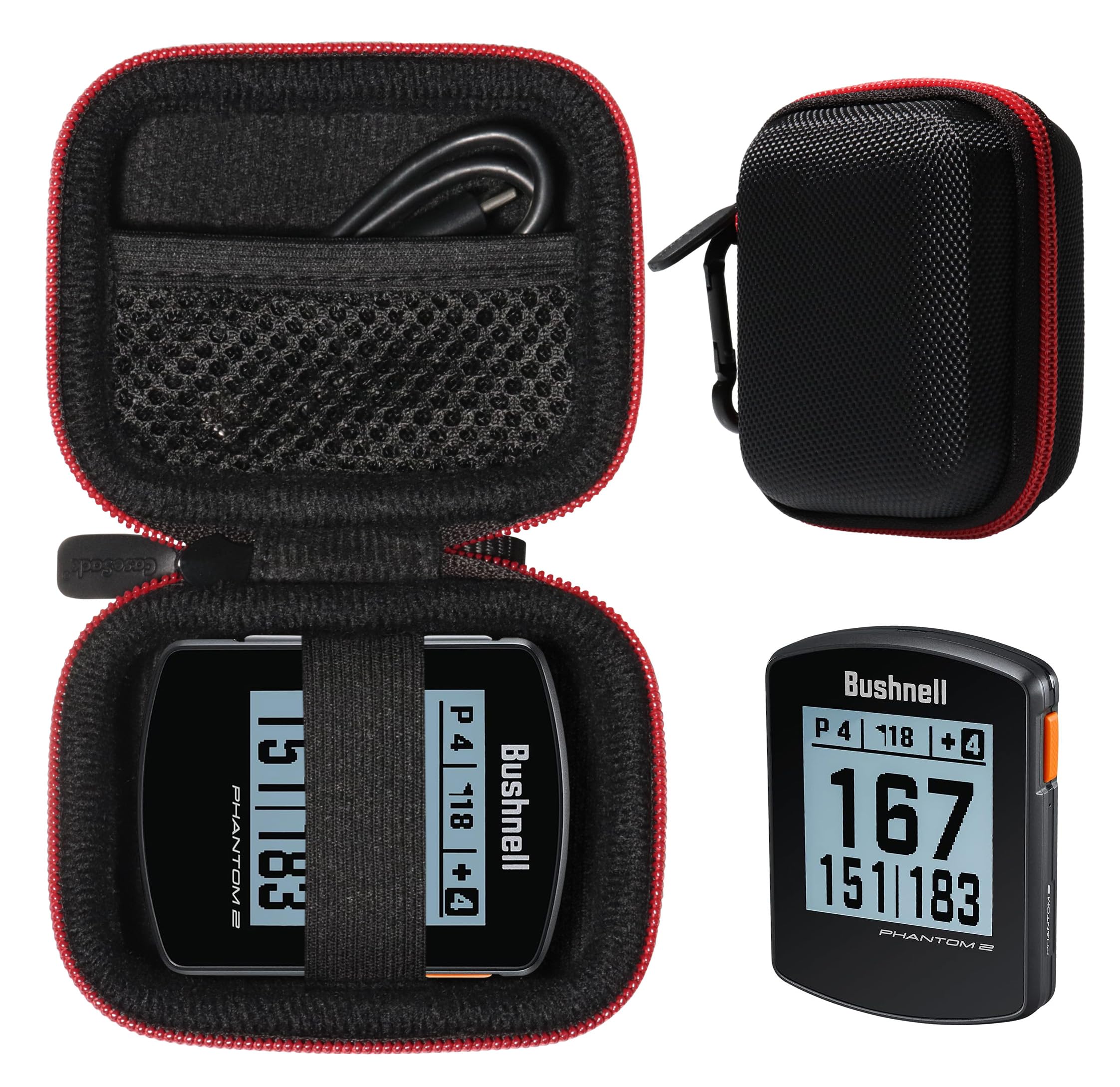 CaseSack Protective Case for Bushnell Phantom 3, Phantom 2, Neo Ghost & Garmin Approach G10 Golf GPS | Waterproof Storage with Extra Cable Space | Perfect for Golf Tournaments & Outdoor Practice