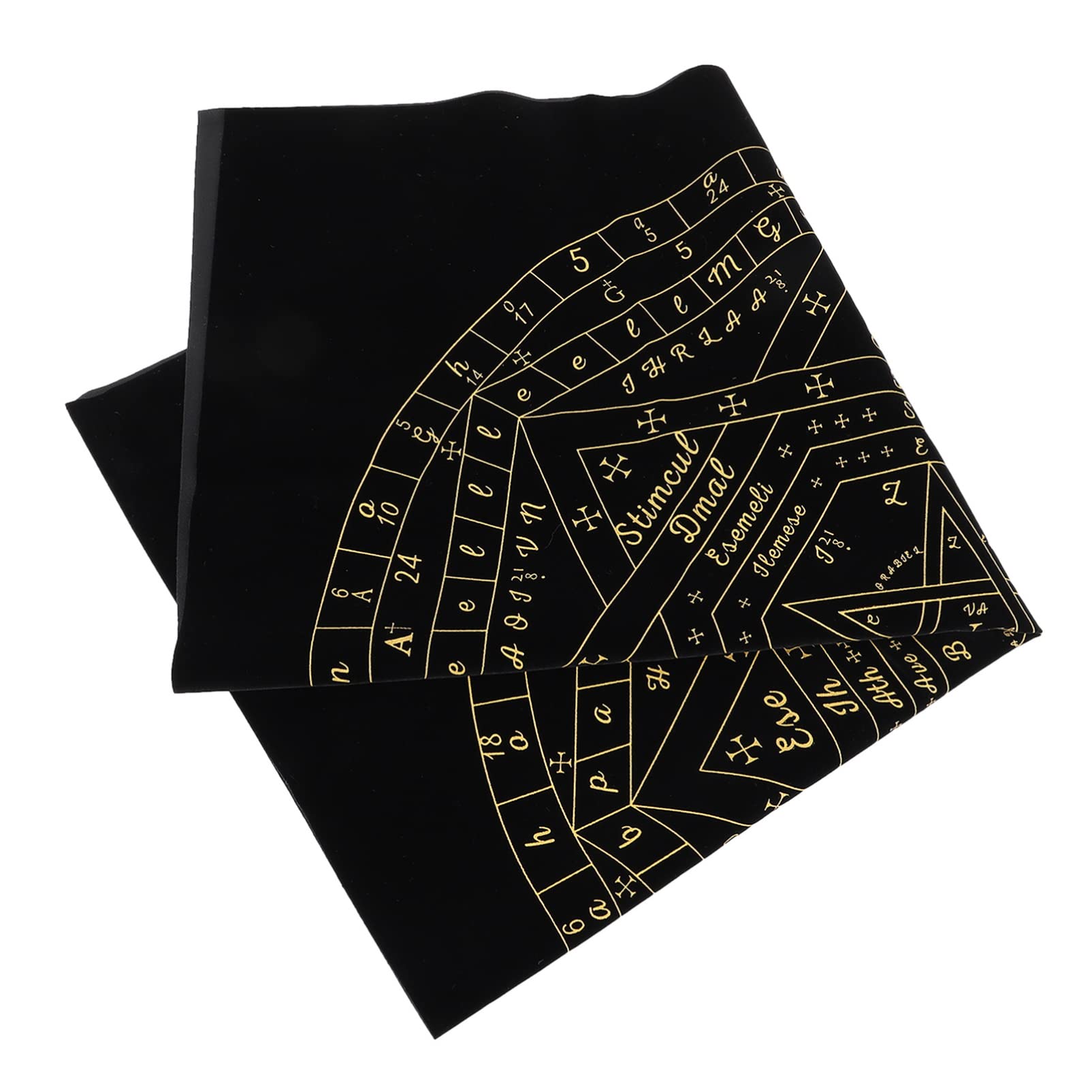 FOMIYES 60x60cm Black Tarot Altar Cloth - Premium Divination Table Cover with Constellation Design for Tarot Reading, Astrology & Spiritual Decor