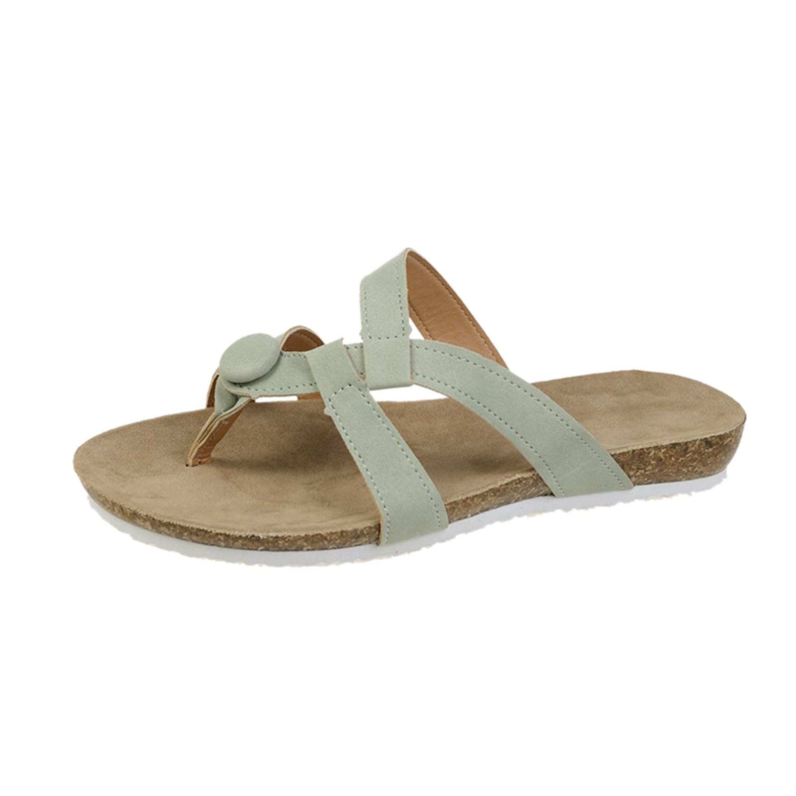 Women's Casual Flat Sandals - Comfortable Solid Color Moccasin Slippers for Ladies | Perfect for Home, Beach, and Everyday Wear