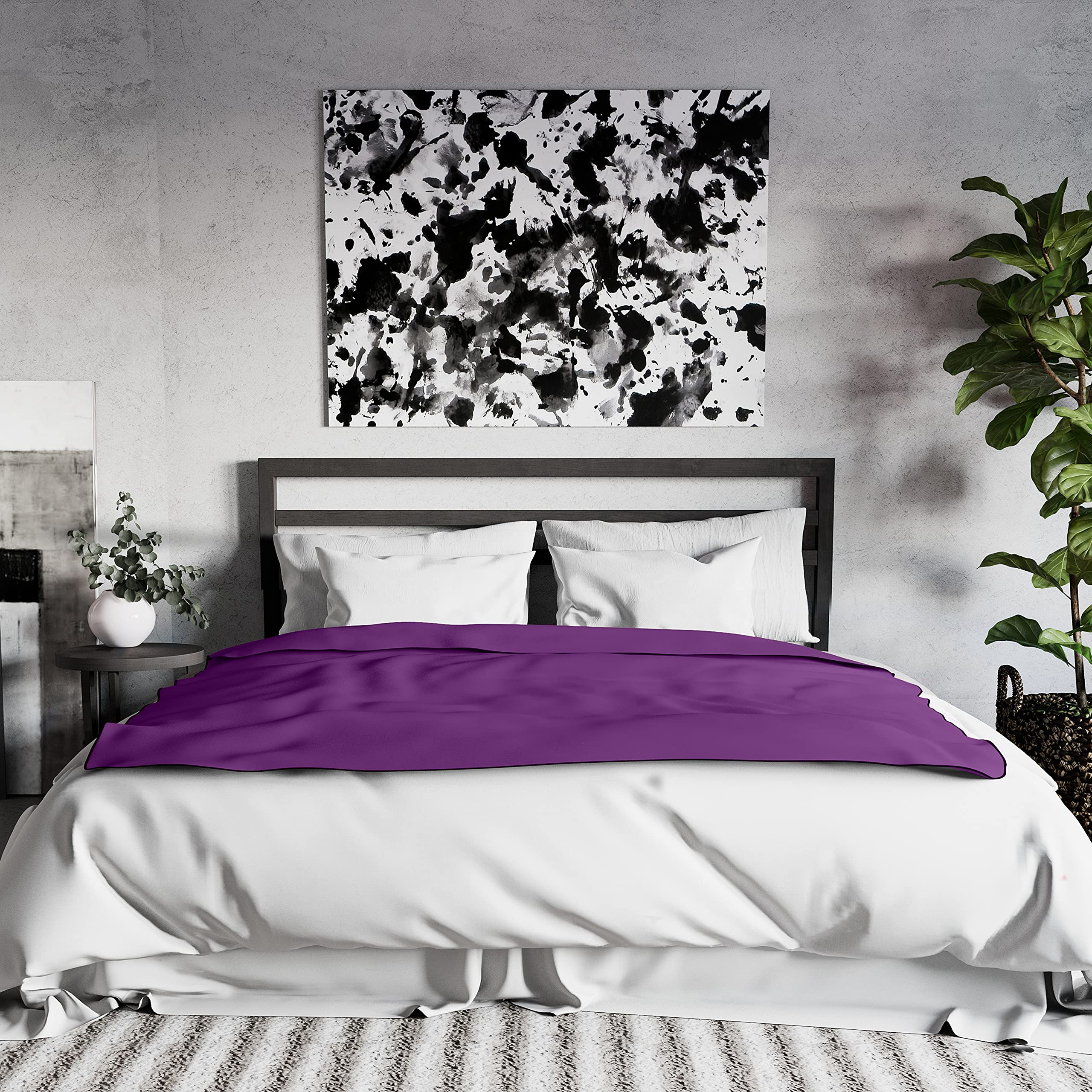 **Liberator Fascinator Throw - Original Waterproof Sex Blanket for Couples - Ultra Soft, Machine Washable, Moisture-Resistant Love Blanket - Regular Size (Aubergine) - Perfect for Spontaneous Romance & Mess-Free Intimacy**