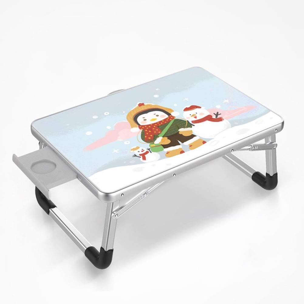 HUAHUA Foldable Laptop Desk for Small Spaces - Portable Study Table for Dorm, Bed, Sofa - 5 Adjustable Styles (70x50cm) - Perfect for Students, Remote Work & Home Office (Style4)
