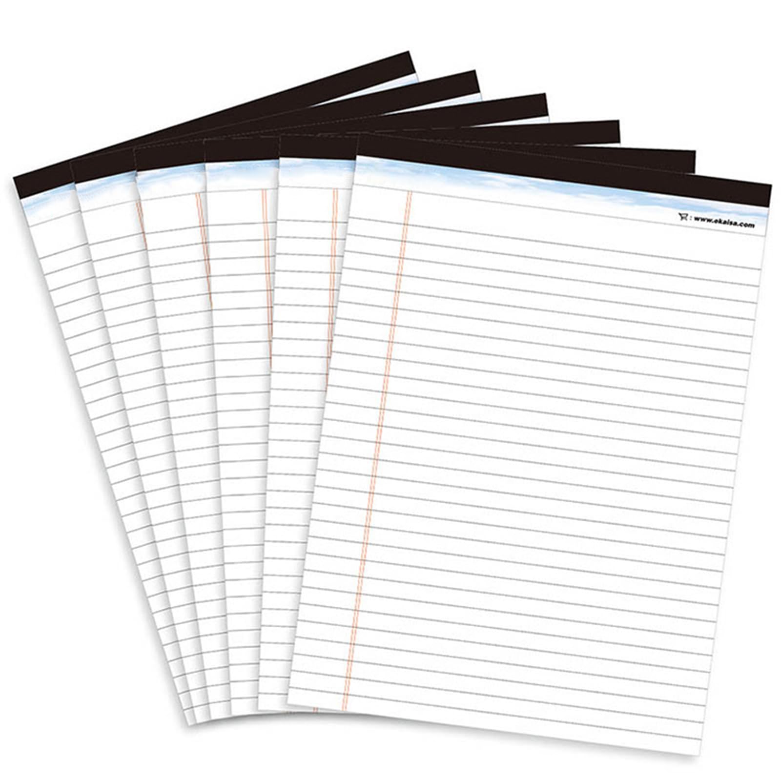 YOGOTEU Ruled Notepads - 80 Sheets Lined Writing Tablets for Teachers & Students, Home Office Legal Pads, Lined Notebook for Journaling, Note Taking - Perfect for School, Work & Daily Planning