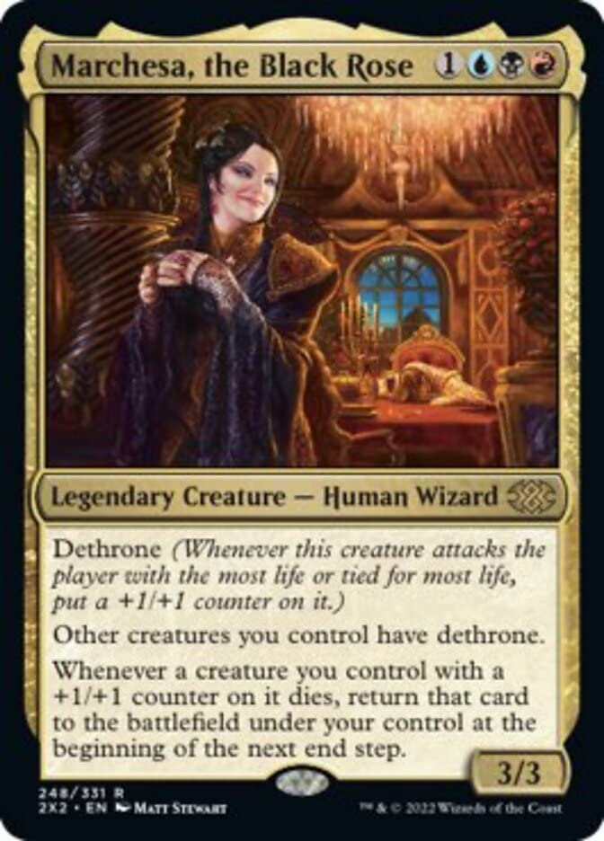 Magic: The Gathering - Marchesa, The Black Rose (248) - Double Masters 2022 MTG Card | Commander, Modern & Casual Play | Collectible Trading Card Game