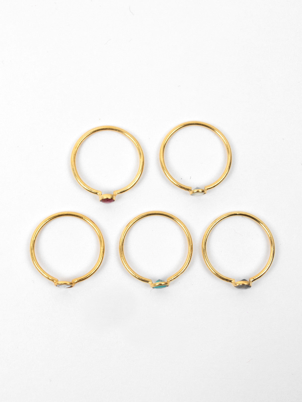 Labradorite Stackable Rings for Women - Elegant Adjustable Solo Rings Set | Perfect for Layering, Stacking & Everyday Wear