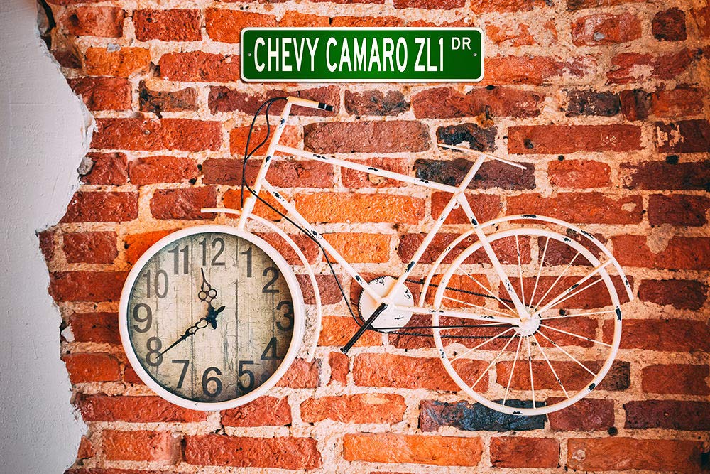 Chevy Camaro ZL1 Street Sign - Authentic GM Licensed Metal Garage Wall Decor (4x18 Inches) - Perfect for Man Cave, Auto Shop & Car Enthusiast Gift