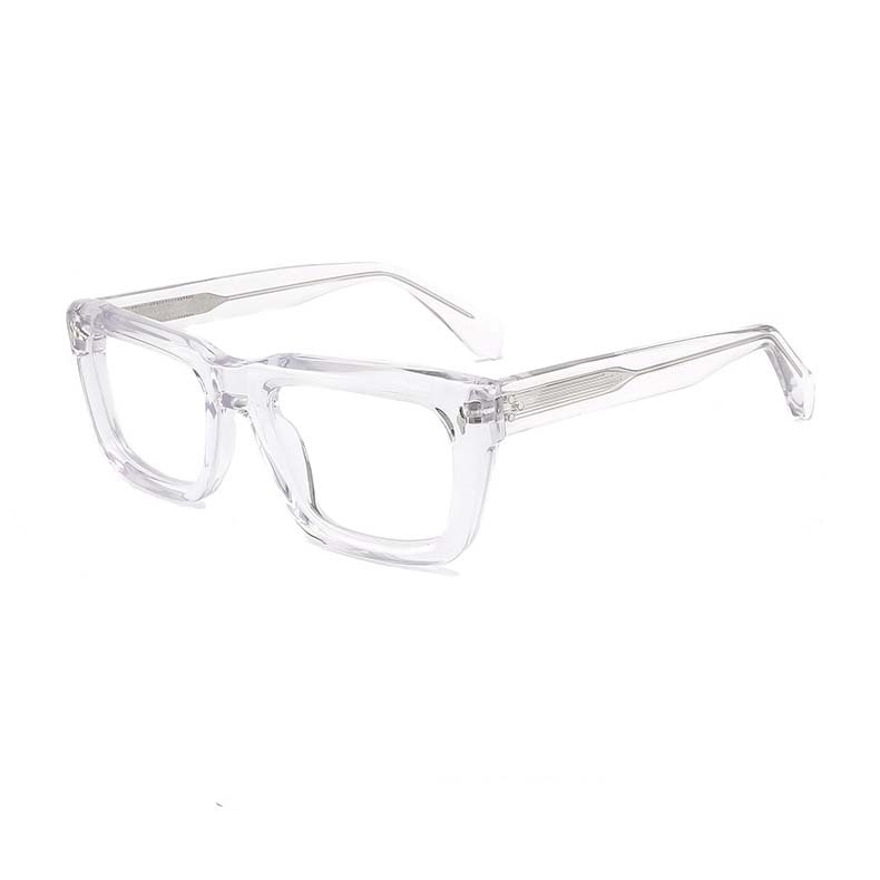 Vintage Sutton Retro Rectangle Acetate Glasses Frame - Classic Eyewear for Men & Women - Perfect for Reading, Fashion, and Everyday Use
