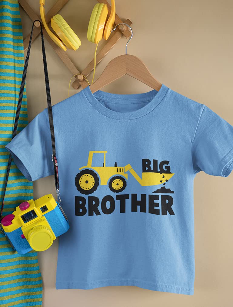 Construction Tractor Big Brother Shirt - Cute Pregnancy Announcement Gift for Toddler Boys & Siblings - Soft Cotton Kids T-Shirt for Gender Reveal & New Baby Celebration