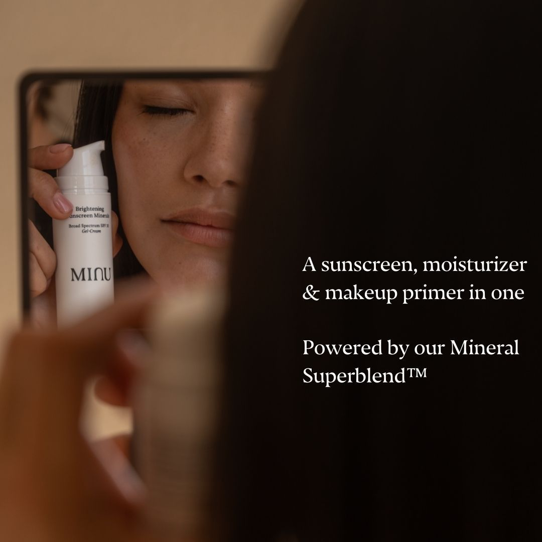Brightening Mineral Sunscreen SPF 30 Gel Cream - Broad Spectrum UVA/UVB Protection, Non-Greasy & Reef Safe - Perfect for Daily Face & Body Use at Beach or Outdoor Activities