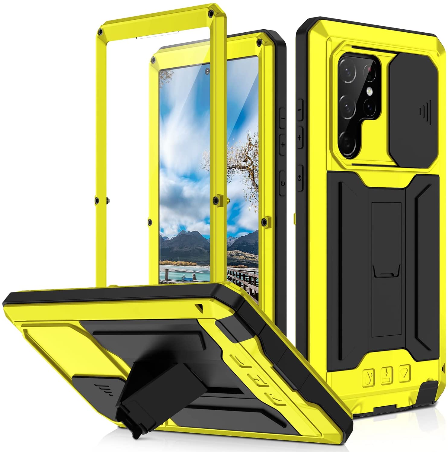 Samsung Galaxy S22 Ultra Case - Heavy Duty Aluminum Metal Gorilla Military Protection - Perfect for Outdoor, Travel & Extreme Sports