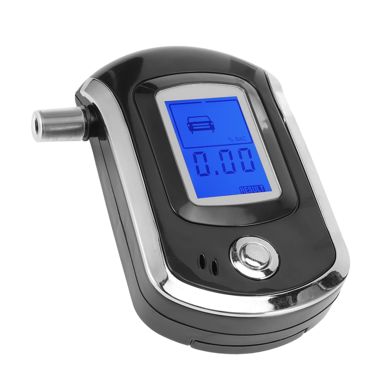 AT6000 Portable LCD Digital Breathalyzer - Professional Alcohol Tester with Blowing Function for Personal & Workplace Safety Use
