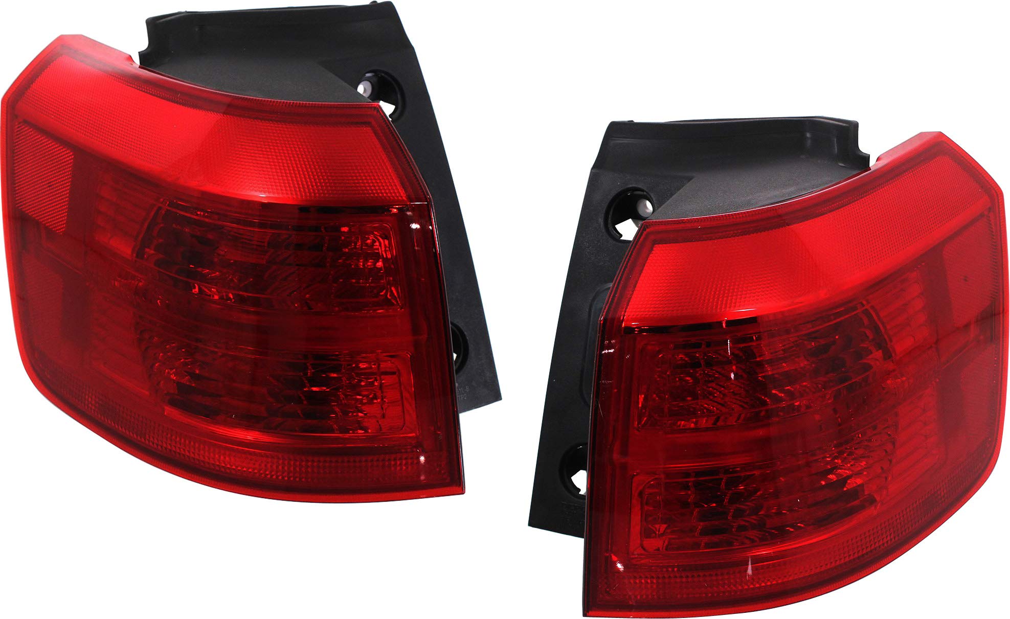 Evan Fischer Replacement Tail Light Assembly Set of 2 - Compatible with 2010-2017 GMC Terrain | CAPA Certified | Halogen with Bulbs | Driver & Passenger Side | Perfect for Night Driving & Vehicle Safety