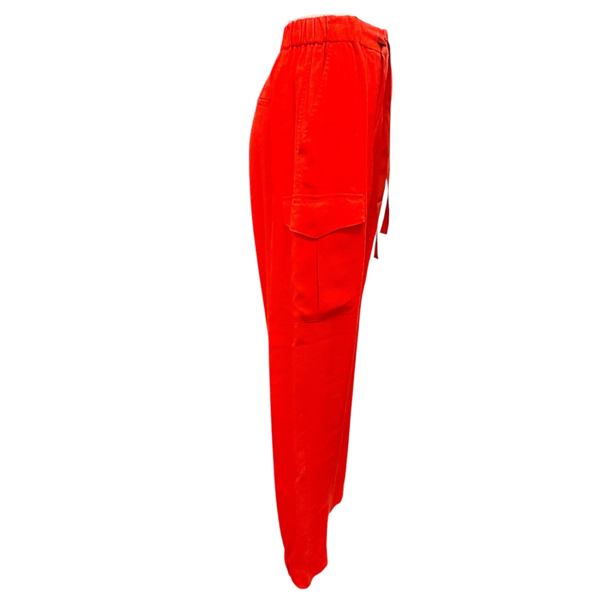 Forte Forte Women's Lips Red Ripstop Cargo Pants 2022 - Stylish & Durable Military-Inspired Trousers for Outdoor Adventures, Streetwear Fashion, and Casual Everyday Wear