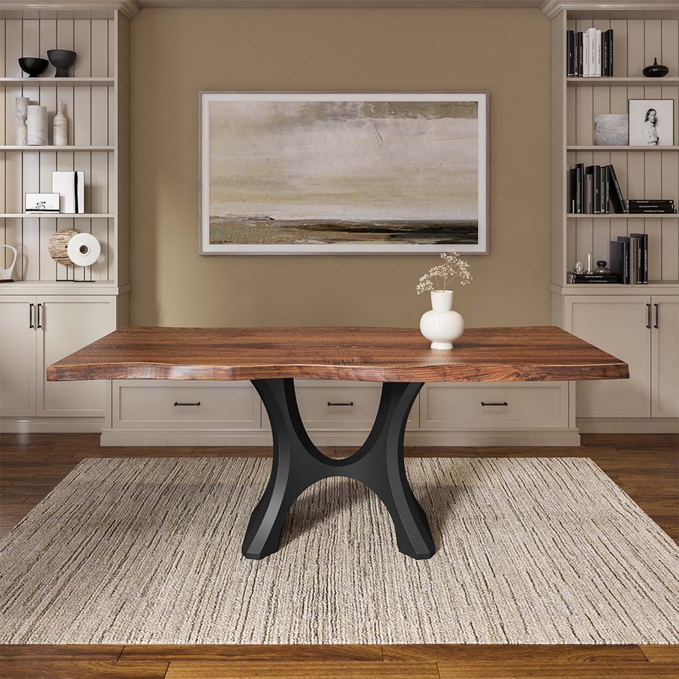 Haru 322 Table Base - 28 Inch Metal Furniture Legs for Dining Tables, Desks & Countertops | Durable Steel Support for Home & Office