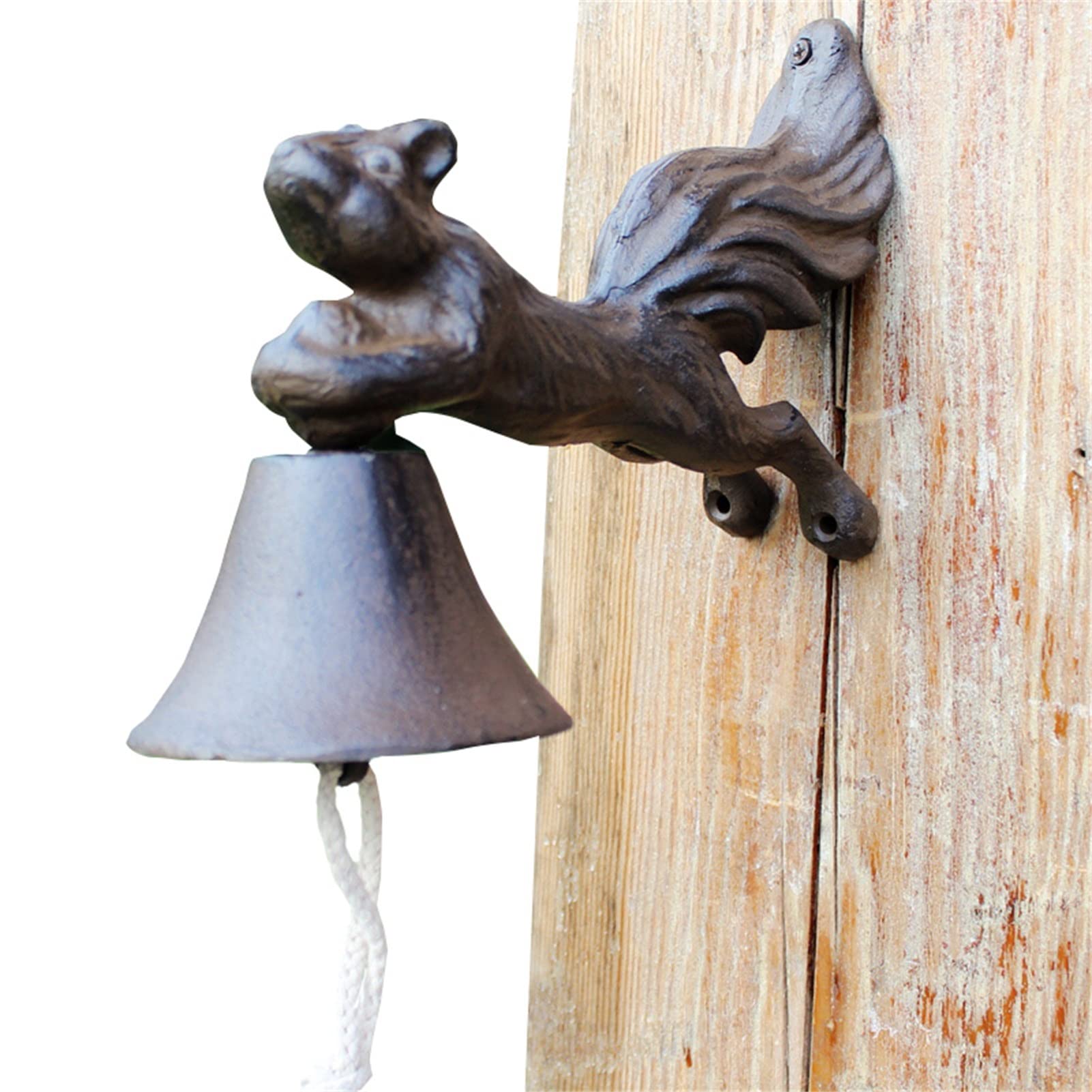 Galagold Cast Iron Squirrel-Shaped Dinner Bell - Indoor/Outdoor Wall Mounted Wind Chime for Patio, Villa, Garden Decor | Perfect for Farmhouse, Restaurant & Outdoor Dining Alerts
