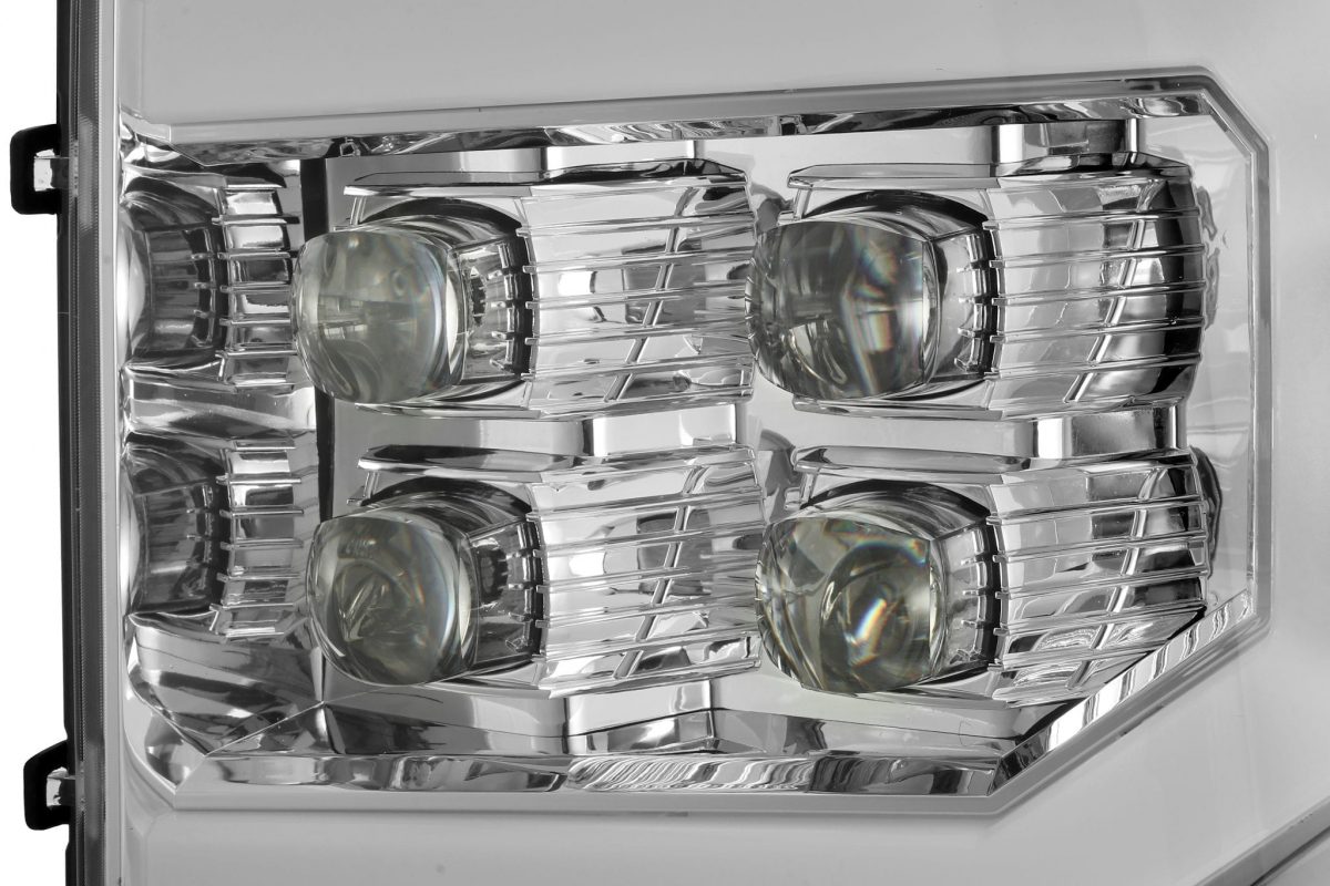 07-13 GMC Sierra NOVA Series LED Projector Headlights - Chrome Housing - High Performance Replacement Headlights for Improved Night Driving & Off-Road Visibility