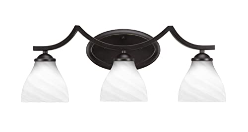 Zilo 3-Light Vanity Light in Dark Granite - Modern Bathroom Lighting Fixture for Mirror & Makeup Area (553-DG-4761) - Perfect for Home, Hotel & Spa Decor