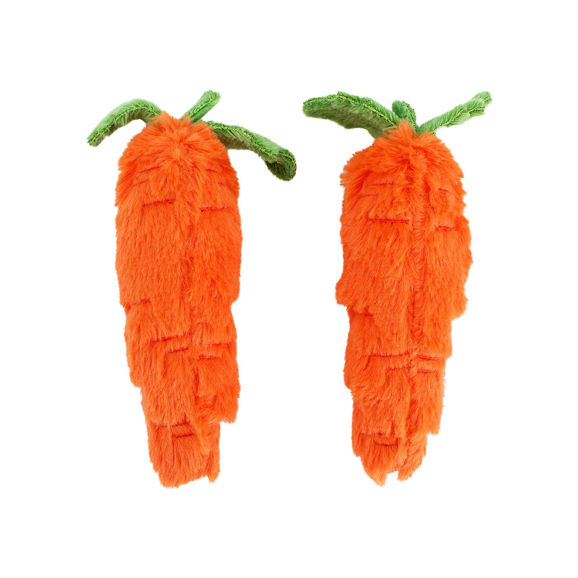Midlee Plush Carrot Easter Dog Toy - Soft Chew Toy for Small & Medium Dogs - Pack of 2 - Perfect for Easter Gifts, Training Rewards & Playtime Fun