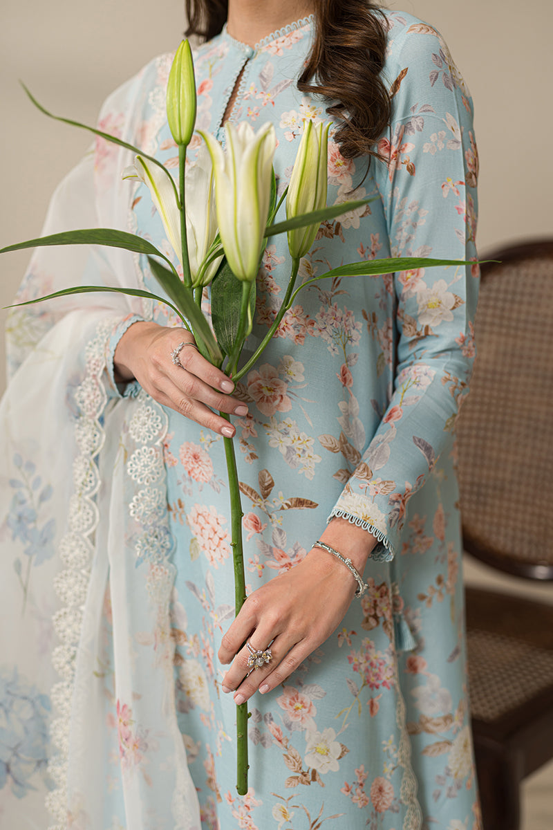 Botanical Bloom 2-Piece Set (Shirt & Dupatta) - Elegant Ethnic Outfit for Women | Perfect for Weddings, Festivals & Special Occasions