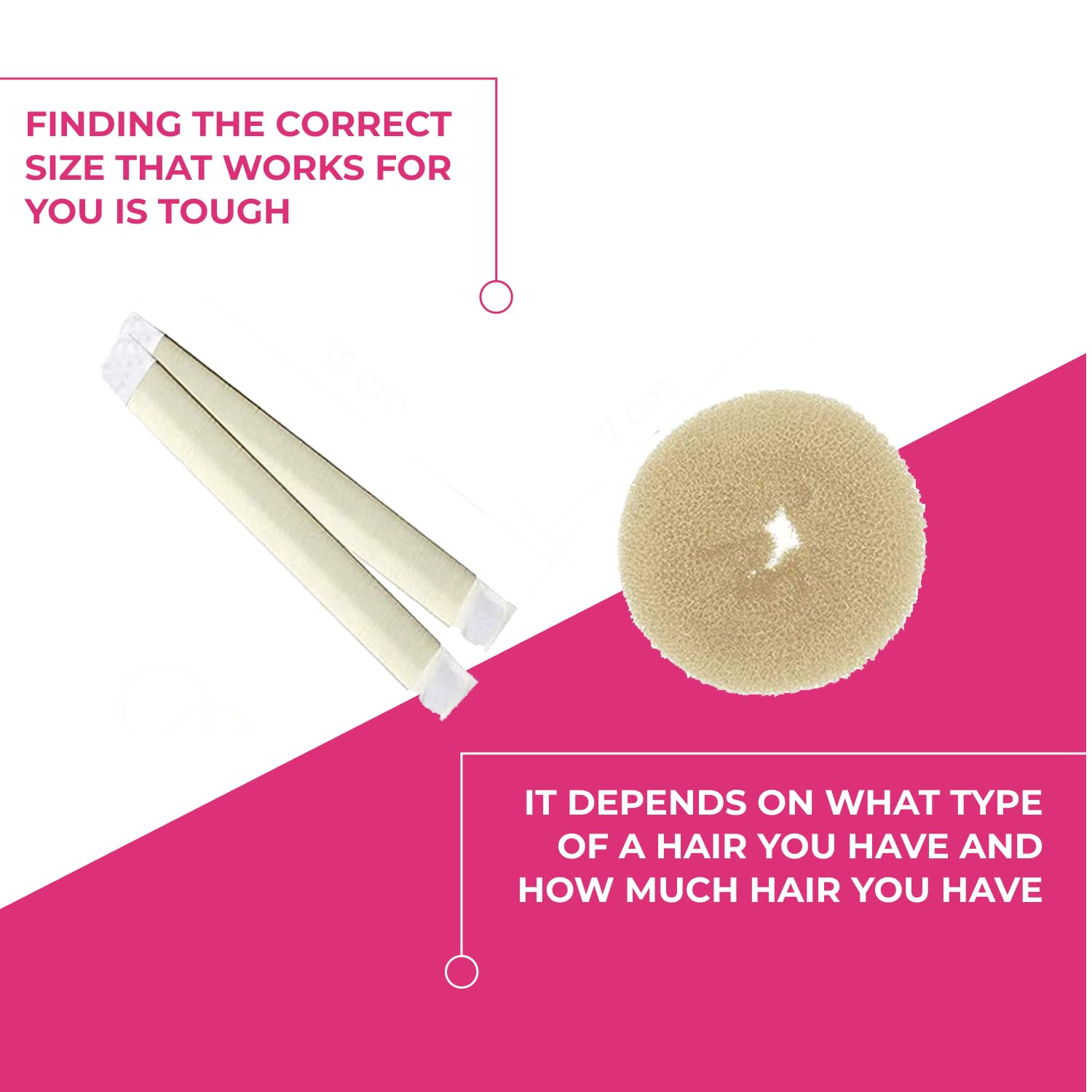 Hawwwy 12-Piece Hair Bun Maker Kit - Easy & Fast Small Bun Tool for Women, Girls & Kids with Short or Thin Hair (2 Donuts + 2 Magic Snap Rolls + 4 Spin Pins) - Perfect for Ballet, Dance, School & Everyday Hairstyles