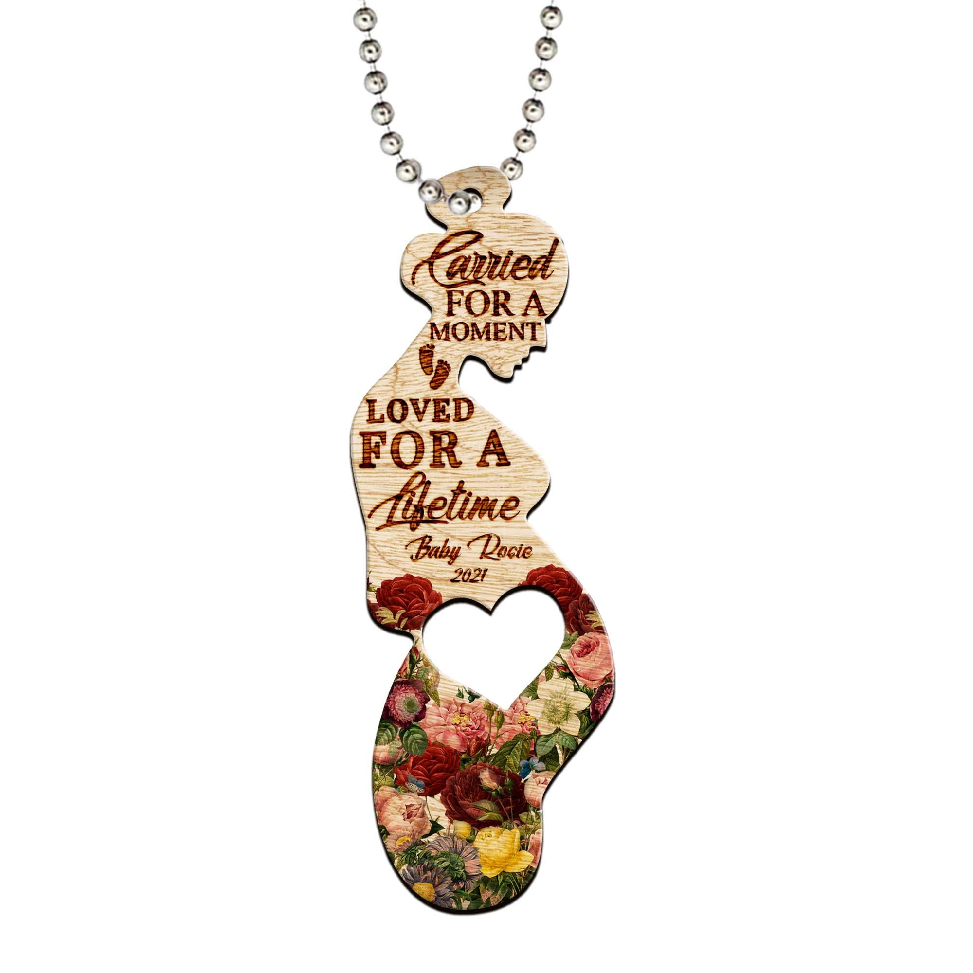 Personalized Car Ornament Gift for Women - Custom Keepsake for Family, Pregnancy Announcement, Mother's Day & Birthday - Thoughtful Present for Mom | Perfect for Car Decor, Special Occasions & Cherished Memories
