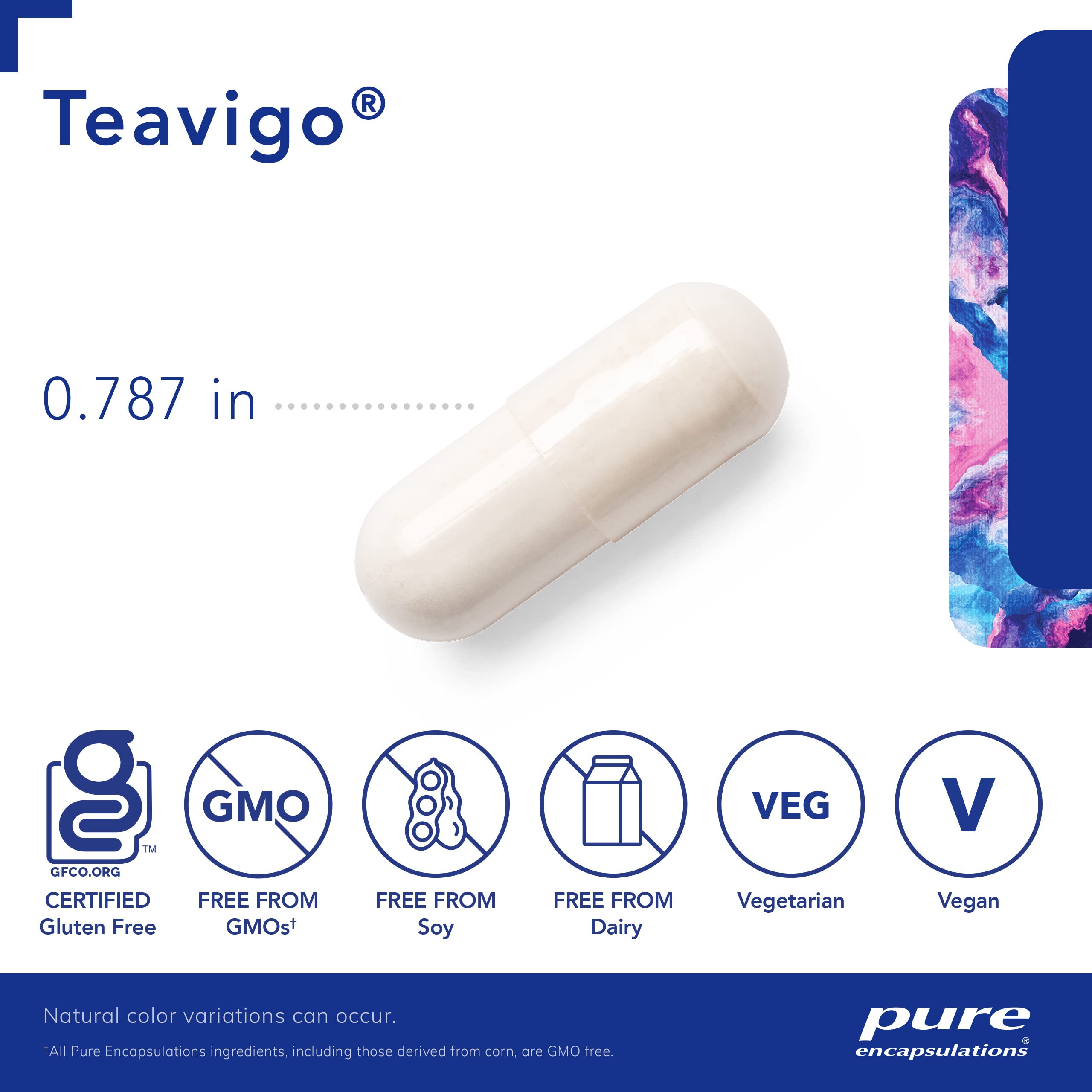 Pure Encapsulations Teavigo - Hypoallergenic Green Tea Extract Supplement for Antioxidant & Cellular Support | Caffeine-Free | 120 Capsules | Supports Energy, Focus & Healthy Aging