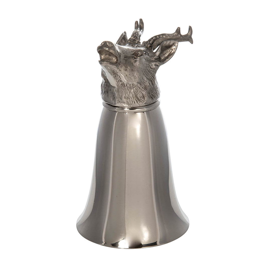 8oz Pewter Stag Deer Stirrup Cup - Elegant Equestrian Gift for Horse Riders & Hunting Enthusiasts - Perfect for Weddings, Housewarming & Holiday Parties