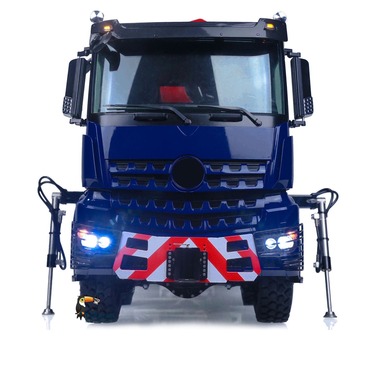 1/14 LESU RC 8x8 RTR Painted & Assembled Metal Hydraulic Crane Dumper Tipper Truck with Sound & Light System - Remote Control Construction Vehicle for Adults & Kids, Perfect for Outdoor Play, Construction Site Simulation & RC Hobby Collection