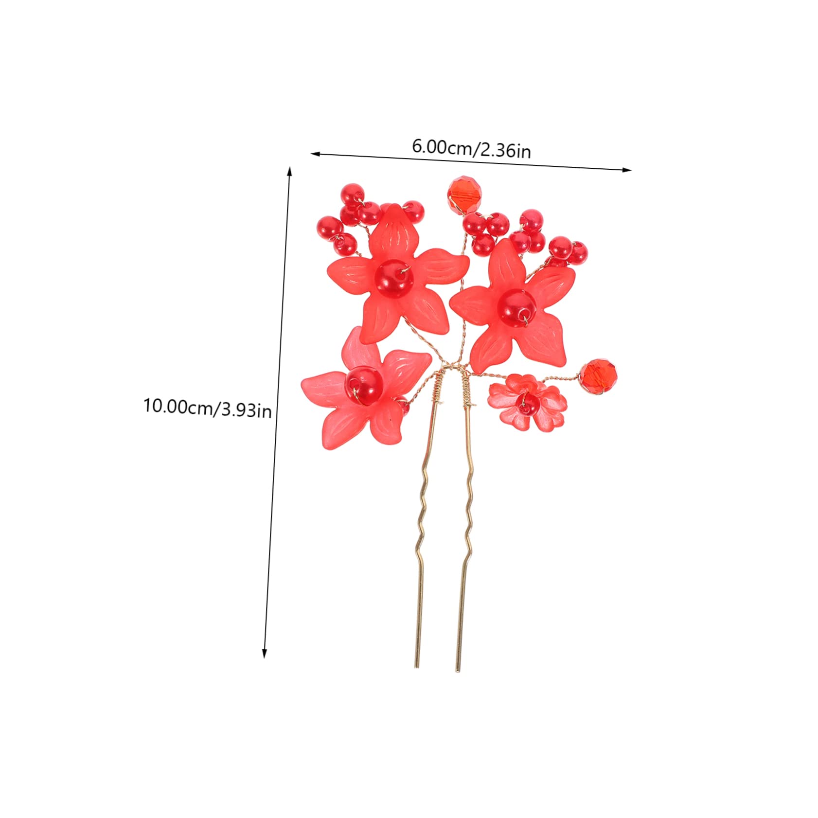 Beavorty 2 Sets Hair Sticks for Women & Girls - Floral Hair Forks, Hair Pins for Buns & Updos - Classic Design (4pcs x 2) - Perfect for Weddings, Parties & Everyday Elegant Hairstyles