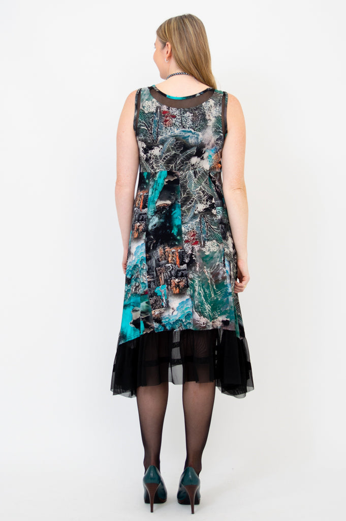 Danube Dress - Elegant Mandari Style Bamboo Fabric Women's Dress for Summer, Beach, and Casual Outings