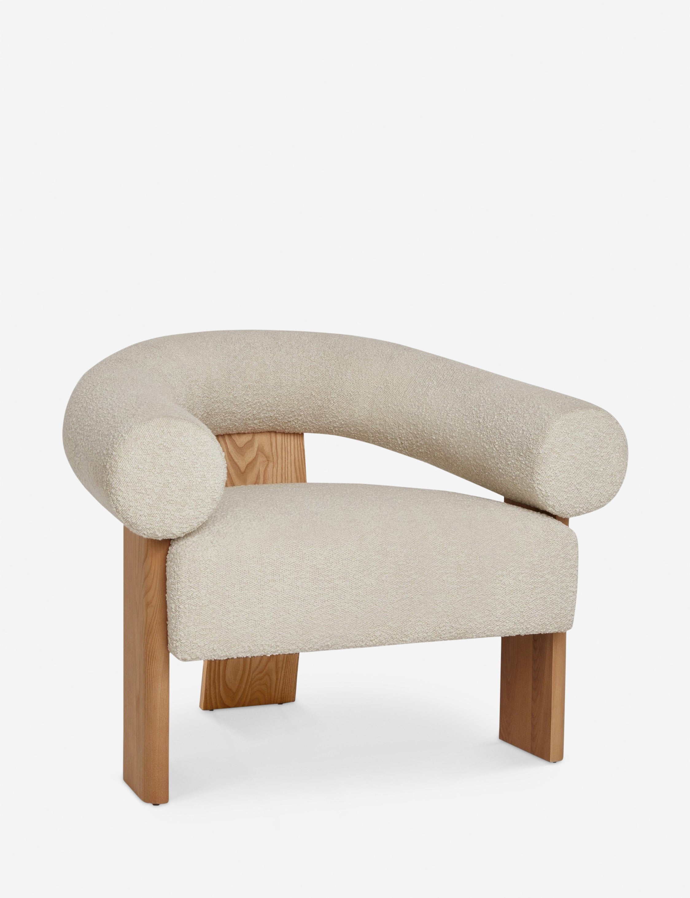 Celeste Accent Chair - Modern Upholstered Lounge Chair for Living Room, Bedroom & Office - Comfortable Reading Chair with Sturdy Wooden Legs