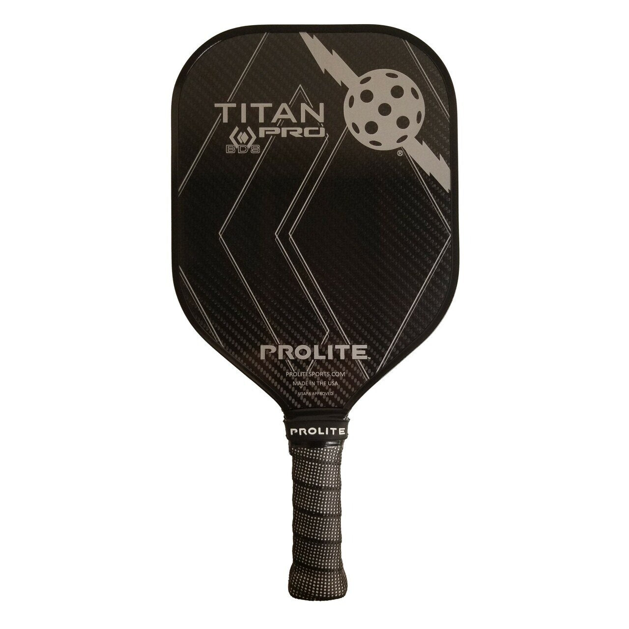 PROLITE Titan Pro Black Diamond Series Pickleball Paddle - High Performance Carbon Fiber Paddle for Competitive Play & Outdoor Recreation