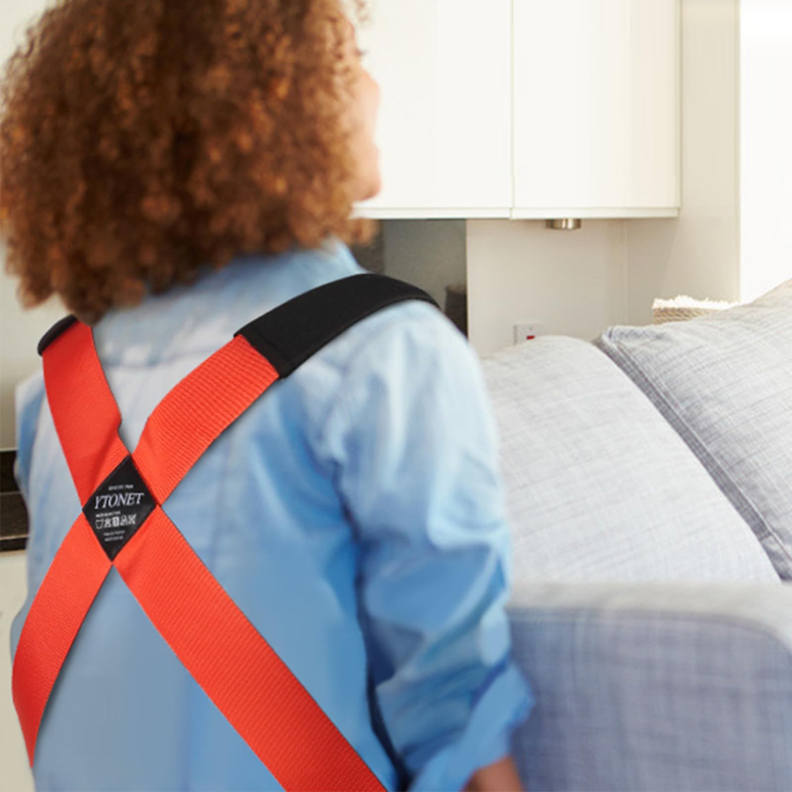 **Ytonet Heavy Duty Moving Straps - 2-Person Shoulder Lifting System for Furniture, Appliances & Mattresses - 800lbs Capacity - Orange Round Sling Straps - Perfect for Home Moves, Warehouse & Delivery**