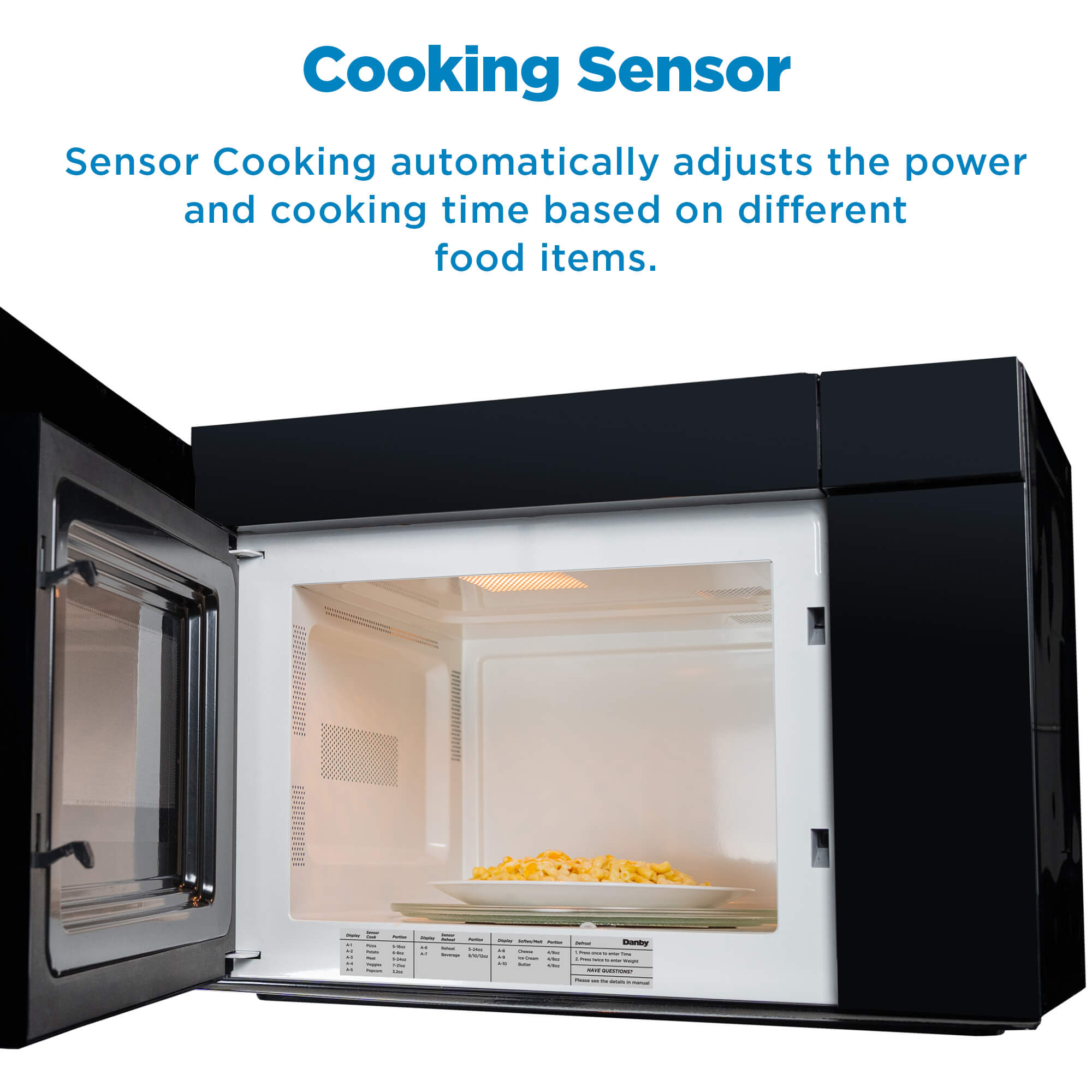 Danby DOM014401G1 1.4 cu. ft. Stainless Steel Over The Range Microwave Oven - Perfect for Kitchen Remodeling & Space-Saving Cooking