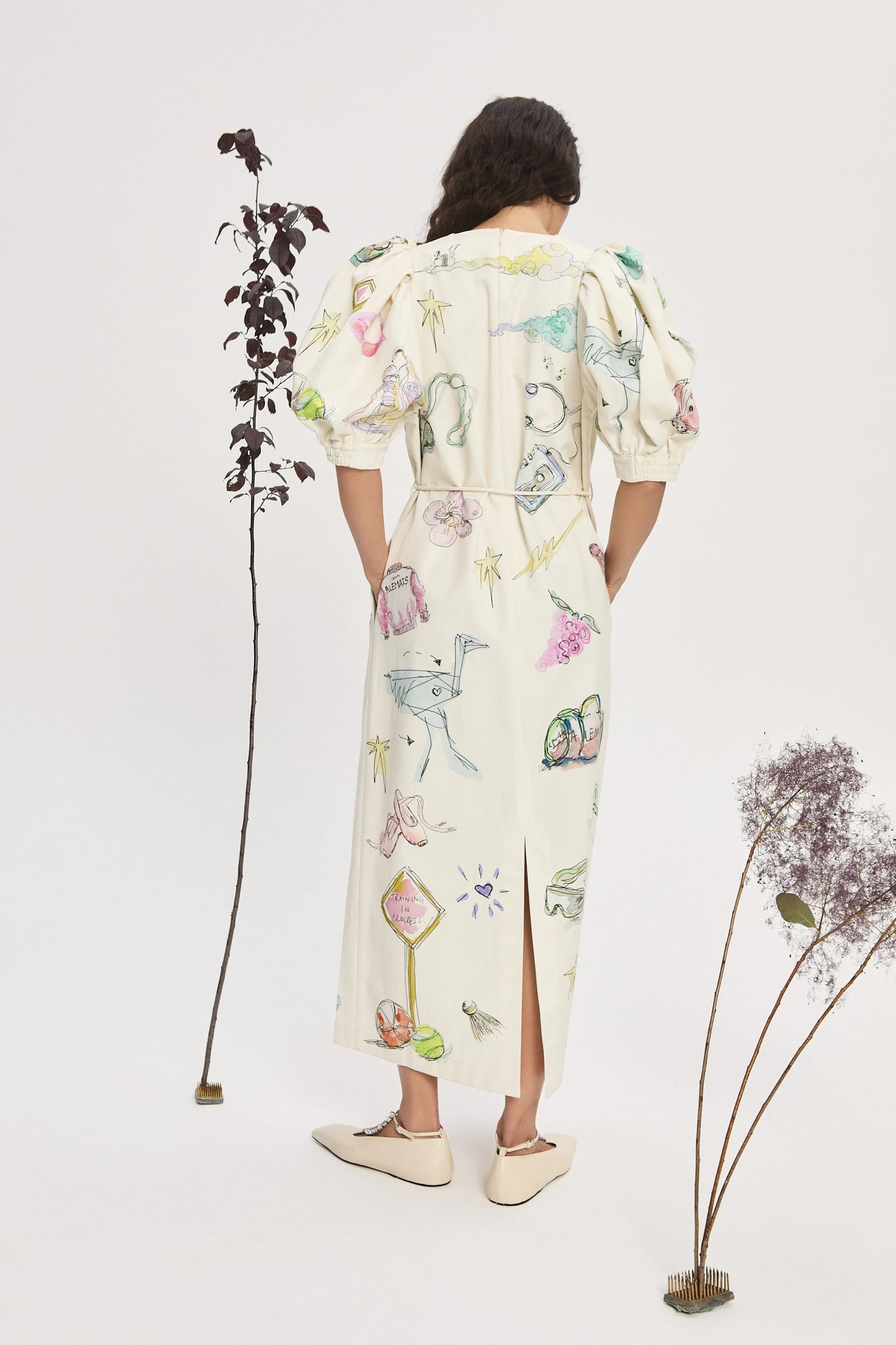 Elegant Court Midi Dress for Women - Flowy A-Line Summer Dress with Pockets - Perfect for Weddings, Parties & Office Wear