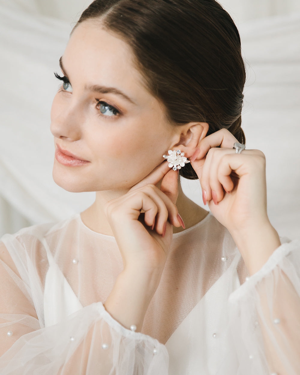 Elegant Pearl Stud Earrings for Women - 14K Gold Plated Hypoallergenic Earrings - Perfect for Weddings, Parties & Everyday Wear