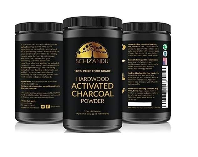 Activated Hardwood Charcoal Powder for Skin Care, Body Detox & Teeth Whitening | Natural Dietary Supplement | Supports Oral Health & Digestive Cleansing | Perfect for Detox Drinks, Face Masks and Toothpaste Booster