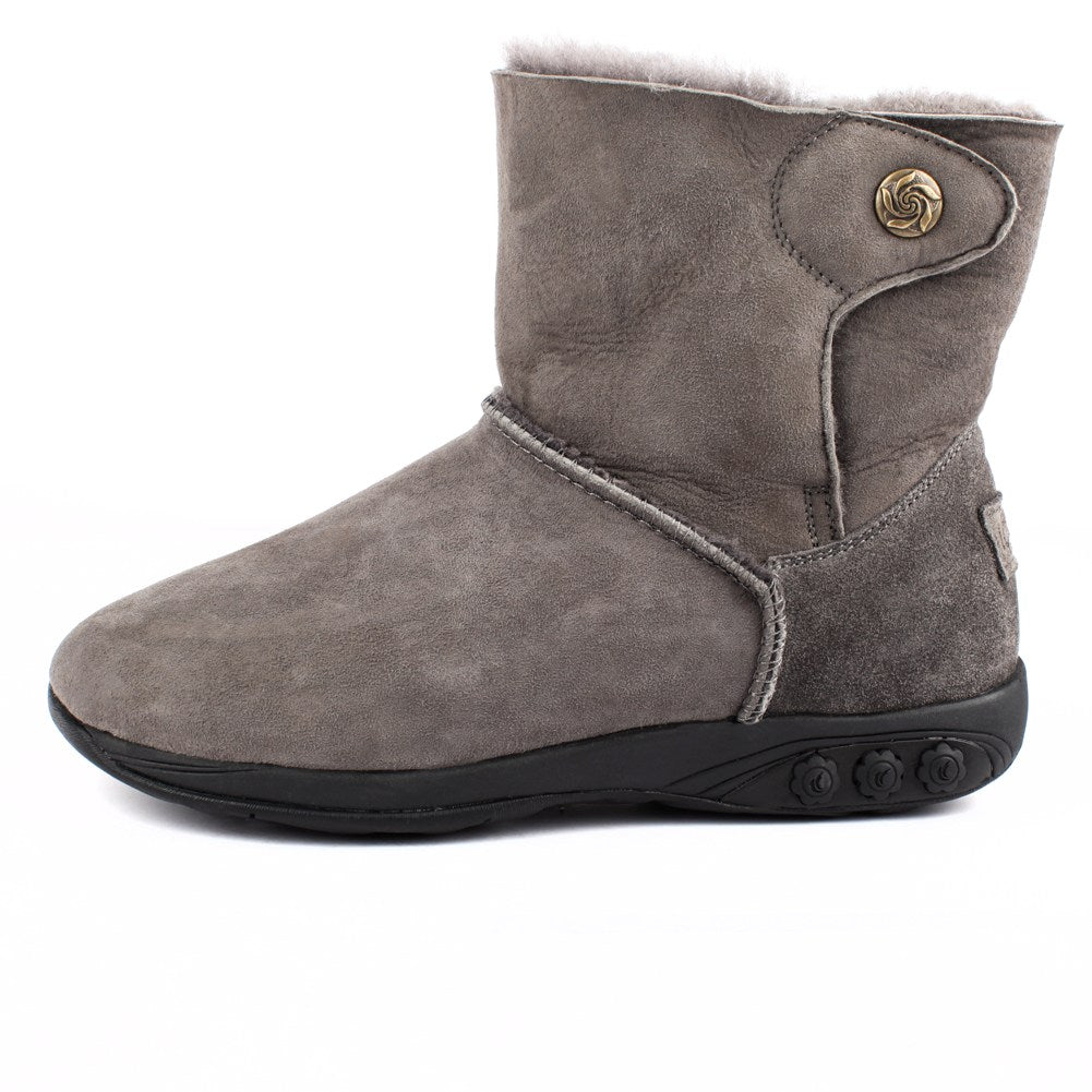 Aubrey Women's Adjustable Sheepskin Winter Boots - Cozy & Comfortable Fur Lined Snow Boots for Cold Weather, Outdoor Walking, and Casual Wear